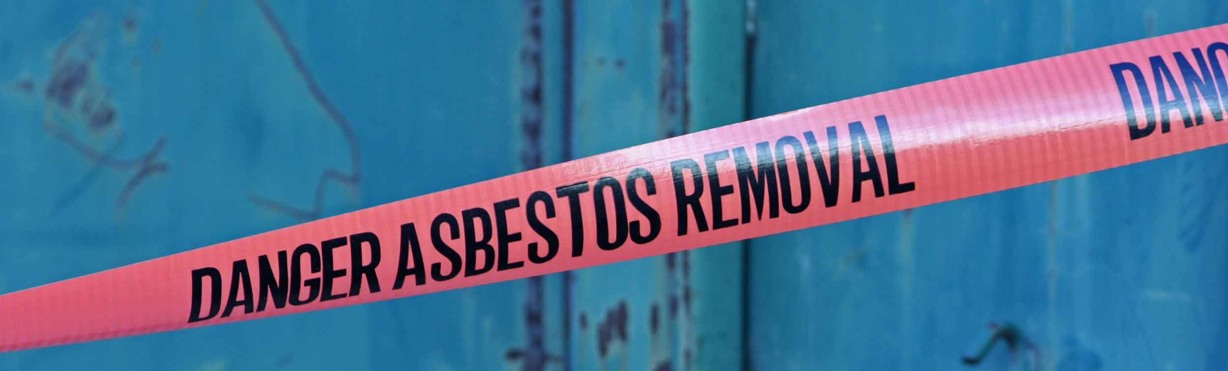 Hazardous Material caution tape - Danger Asbestos Removal